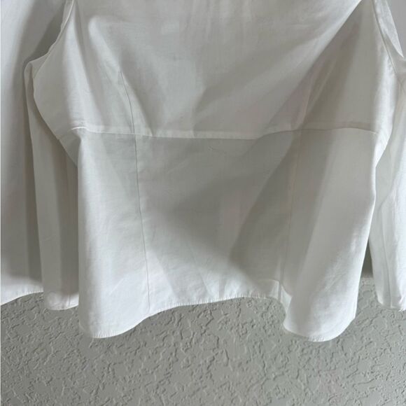 Vince White Square Neck Blouse Size 8 - Picture 2 of 14